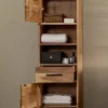 Badhochschrank 40x180cm 'Albany' Akazie massiv lackiert
