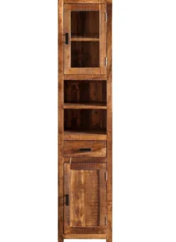 Badhochschrank 42x190cm 'Austin' Akazie massiv lackiert