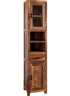 Badhochschrank 42x190cm 'Austin' Akazie massiv lackiert