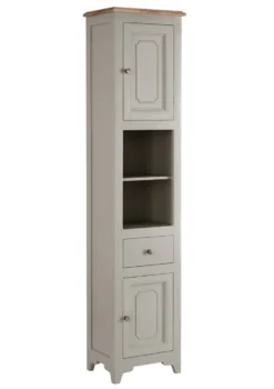 Badhochschrank 45x195cm 'Belfort' Mango schilfgrün & natur