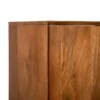 Badhochschrank 32x186cm 'Curves' Mango massiv dunkelbraun