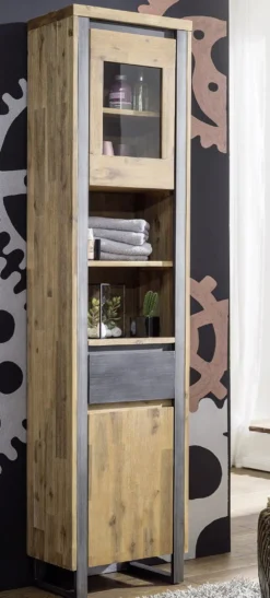 Badhochschrank 45x190cm 'Genua' Akazie gebürstet