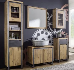 Badhochschrank 45x190cm 'Genua' Akazie gebürstet