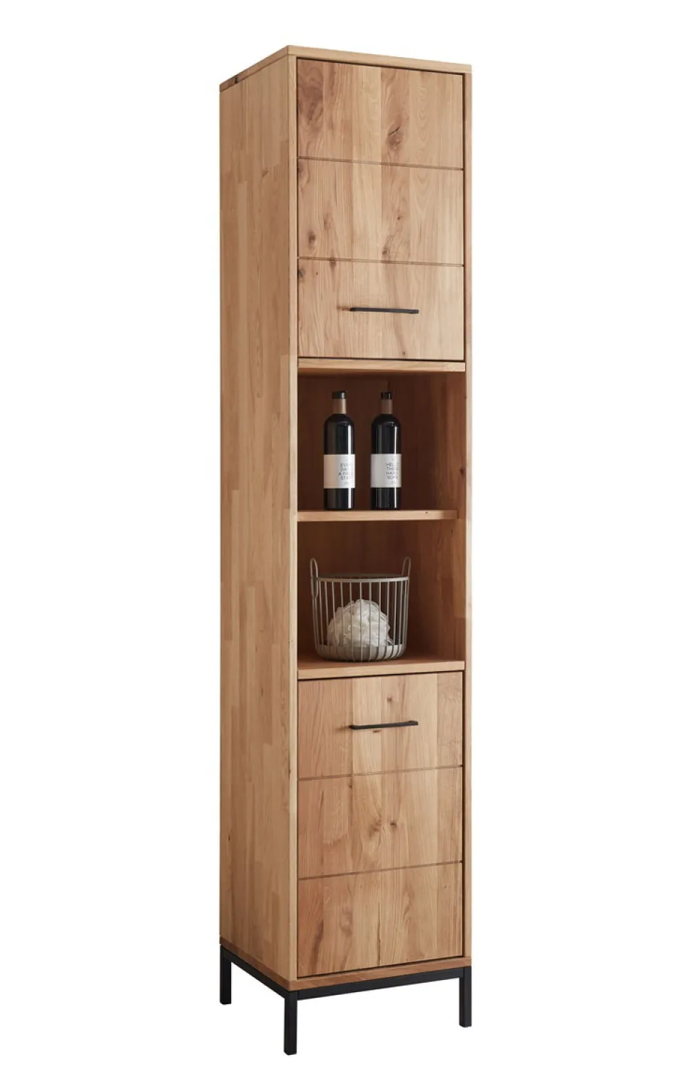 Badhochschrank 40x190cm 'Orlando' Wildeiche massiv geölt