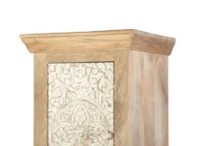 Badhochschrank 45x190cm 'Tibet' Mango natur & weiß antik