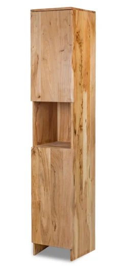 Badhochschrank 40x190cm 'Wing' Akazie massiv honig