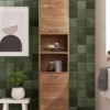 Badhochschrank 40x190cm "Winston" Akazie massiv sägerau