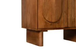 Badkommode 50x74cm 'Curves' Mango massiv dunkelbraun
