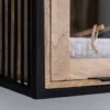 Bad komplett 5-tlg. 'Brooklyn' Mango & Metall schwarz Glasoberschrank