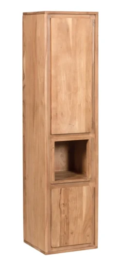 Badmidischrank 32x131cm 'Quadro' Akazie massiv hängend