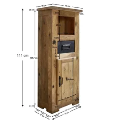 Badmidischrank 45x111cm 'Railroad' Mango & Eisen