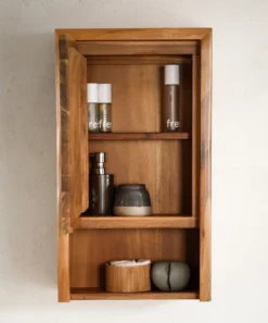 Badoberschrank 40x70cm 'Dakar' Akazie massiv lackiert