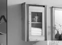 Badoberschrank 45x70cm 'Genua' Akazie gebürstet