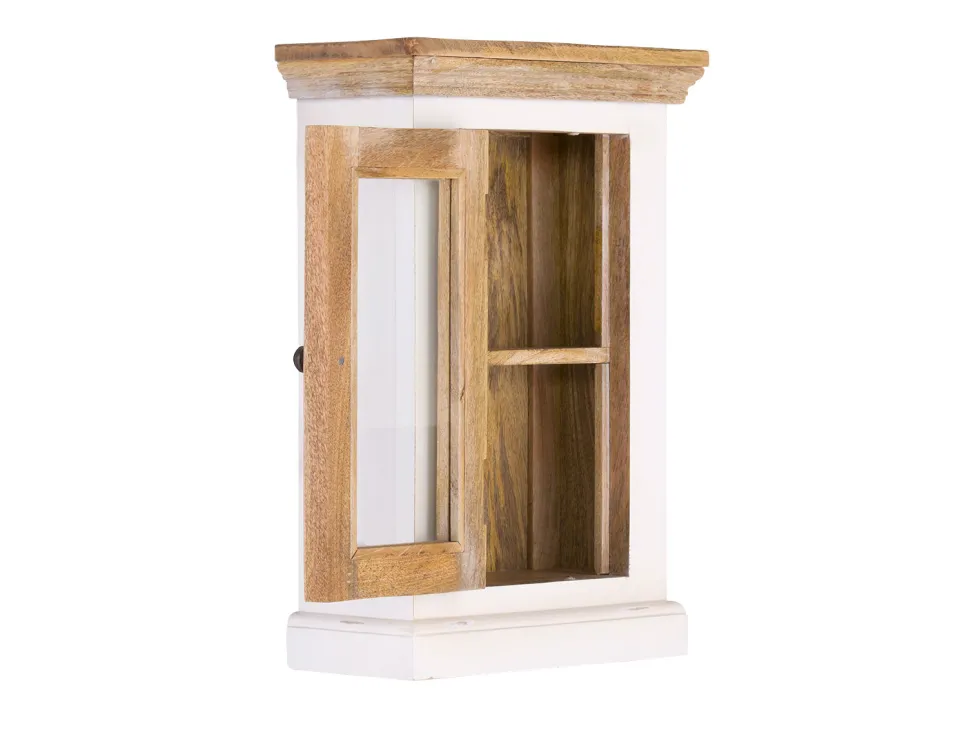 Badoberschrank 45x65cm 'Nizza' Mango weiß natur