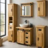 Badoberschrank 42x60cm 'Oakland' Eiche massiv geölt