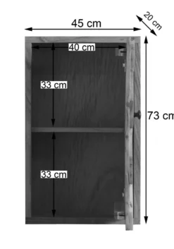 Badoberschrank 45x73cm 'Ontario' Akazie massiv