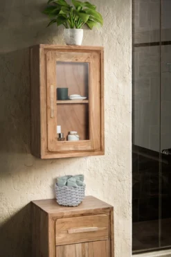 Badoberschrank 44x70cm 'Pure' Akazie massiv