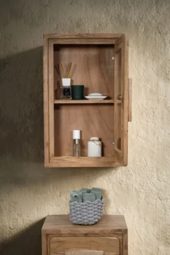 Badoberschrank 44x70cm 'Pure' Akazie massiv