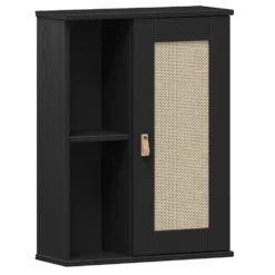 Badoberschrank 52x70cm 'Seattle' Kiefer massiv schwarz