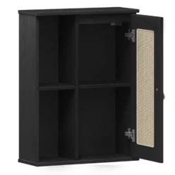 Badoberschrank 52x70cm 'Seattle' Kiefer massiv schwarz