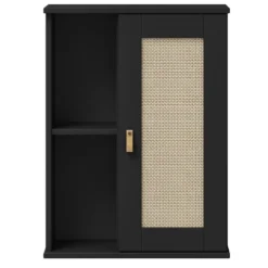 Badoberschrank 52x70cm 'Seattle' Kiefer massiv schwarz
