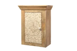 Badoberschrank 45x60cm 'Tibet' Mango natur & weiß antik
