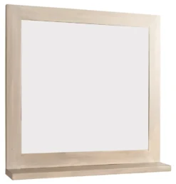Badspiegel mit Ablage 70x70cm 'Kjoto' Akazie massiv