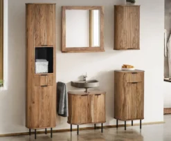 Badspiegel 70x70cm 'Atlantic' Akazie massiv