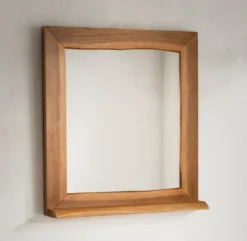 Badspiegel 70x78cm 'Dakar' Akazie massiv lackiert