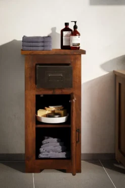 Badunterschrank 42x80cm 'Bayamo' Mango & Eisen