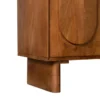 Badunterschrank 32x86cm 'Curves' Mango massiv dunkelbraun
