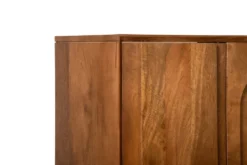 Badunterschrank 32x86cm 'Curves' Mango massiv dunkelbraun
