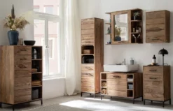 Badunterschrank 40x77cm 'Hudson' Sheesham gebeizt