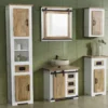 Badunterschrank 42x80cm 'Slyder' Mango weiß & natur