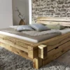 Balkenbett "Daniel" mit Schubkasten 200x200cm BE-0405
