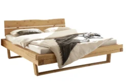 Balkenbett 'Dora III' 180x200cm Kiefer massiv eichefarbig honig gebeizt