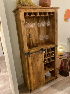 Barschrank 85x170cm 'Railroad' Mango & Eisen