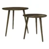 Beistelltische "Aaron" 2er-Set rund 50x50/40x40 Goldfarbig Aluminium/Eisen