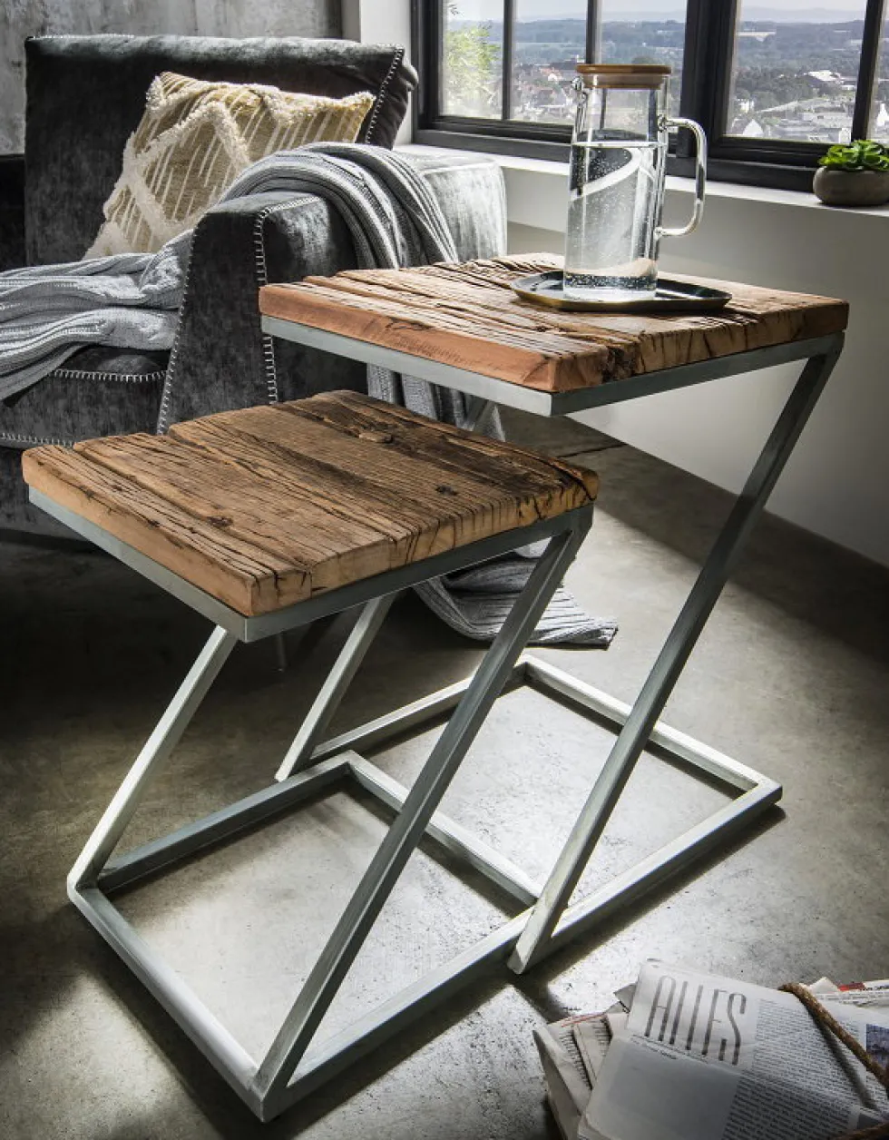 Beistelltische 2er-Set II "Windsor" Holz & Eisen