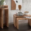 Beistelltisch 2er-Set "Woody" recyceltes Teakholz klein