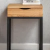 Beistelltisch 40x60cm mit SK 'Lissabon' Wildeiche Stahl schwarz