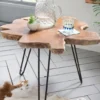 Beistelltisch 60x60cm "Seattle" Teak & Metall