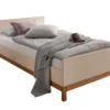 Bett inkl.Rollrost 90x200cm "Annabell" Kiefer creme & gebeizt