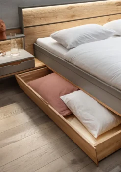 Bettkasten 143cm für Bett 'Alabama' Wildeiche massiv