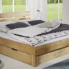 Bett mit Bettkästen 'Lewis' 180x200cm Kernbuche geölt