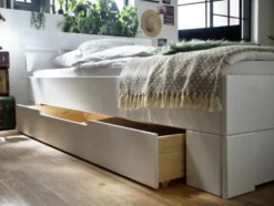 Bett mit Schubkästen 160x200cm 'Alice' Fichte weiß
