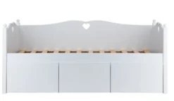 Bettsofa mit Schubladen 90x200cm "Meggie" MDF weiß lackiert
