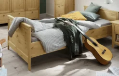 Bett 90x200cm "Maja" Kiefer massiv laugenfarbig