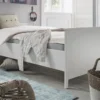 Bett 90x200cm "Maja" Kiefer massiv weiß lackiert