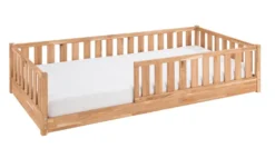 Bodenbett 90x200cm 'Frieda' Eiche geölt inkl. Lattenrost